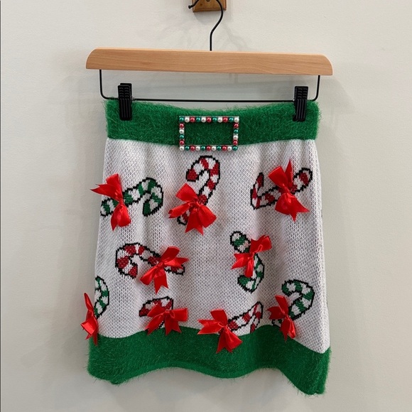 None Dresses & Skirts - Holiday Candy Cane Mini Skirt